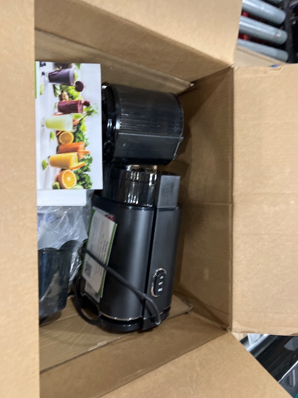 Photo 1 of ECOSELF Juicer with 3 Filters (Juice/Sorbet/Nut Milk), Juicer Machines With 6.0" Wide Mouth Hopper, Self Feeding & Hands-Free Design, Cold Press Juicer for Family Party, High Juice Yield, With Brush