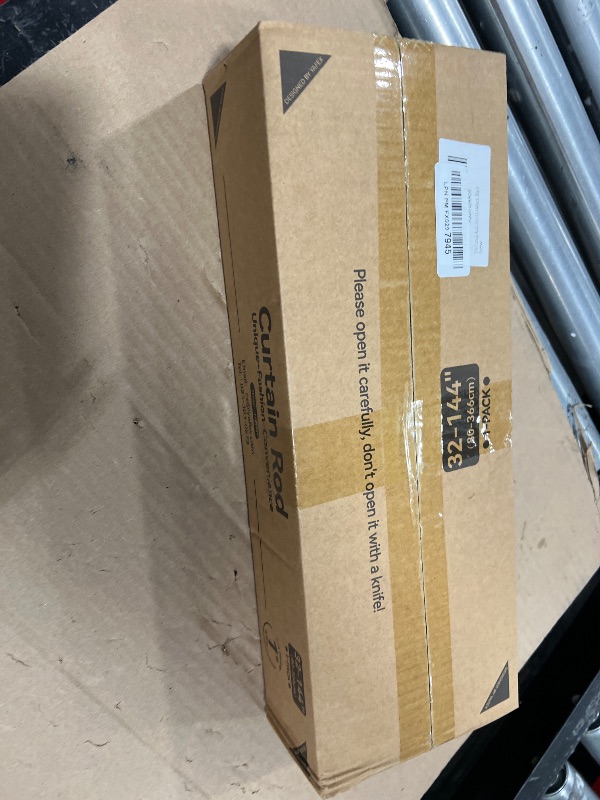 Photo 1 of YaFex Curtain Rods 32-144 Inch, Heavy Duty 1 Inch Adjustable Curtain Rod for Windows, Black Extra Long Window Treatment Rods, Modern Design, Easy Installation