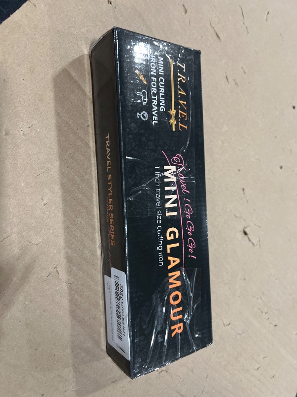 Photo 1 of 1 Inch Mini Travel Curling Iron, 100-240V Travel Dual Voltage Curling Iron for Short Hair with 5 Heat Settings, Small Curling Wand with Temperature Memories and Lock, Rose Gold