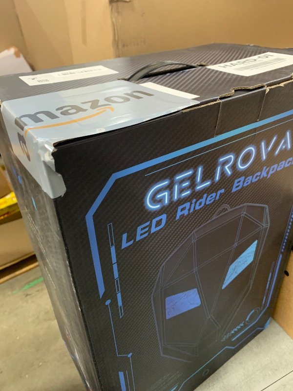 Photo 1 of Gelrova [Batteries not included] 2-in-1 LED Backpack Set: Knight Expandable 25L Hardshell Cycling Backpack+ Evil Eye LED Crossbody Sling Bag, Black