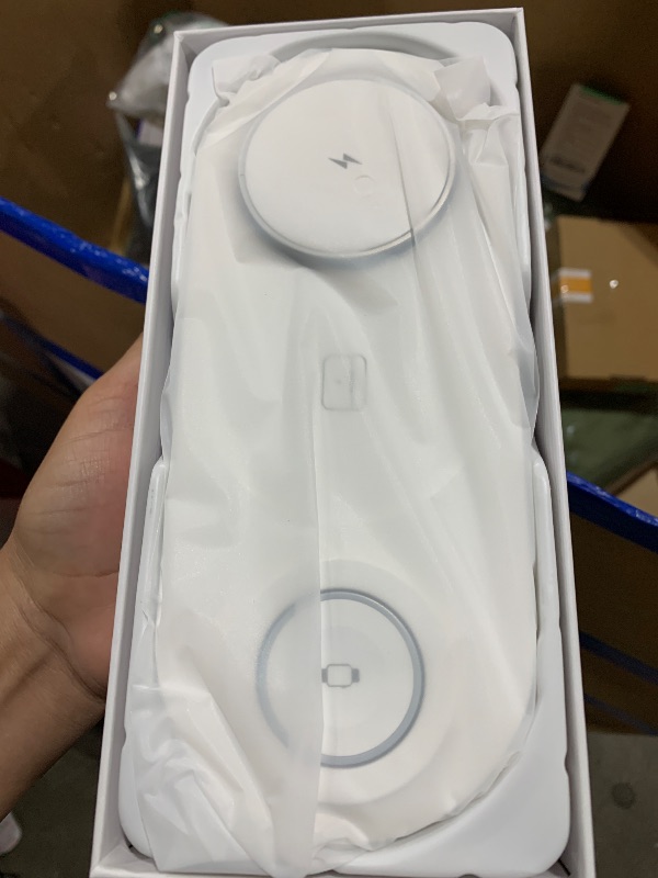 Photo 1 of Upgraded 3 in 1 Wireless Charging Station for Apple Devices, Faster Mag-Safe Charger Stand, Magnetic Charger Station for iPhone 17/16/15/14/13/12 Series & AirPods Pro & Apple Watch Series (White)