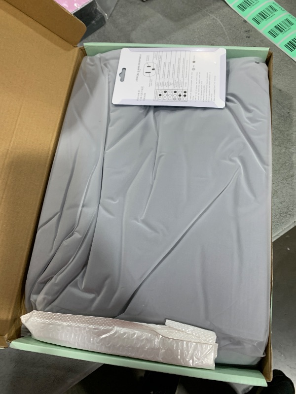 Photo 1 of Grounding Sheets King 25% Silver Fiber 75% Organic Cotton with Outlet Tester and Test Pen, Grounded Bed Sheet Kit Earth Connected Bedding(Gray, King)