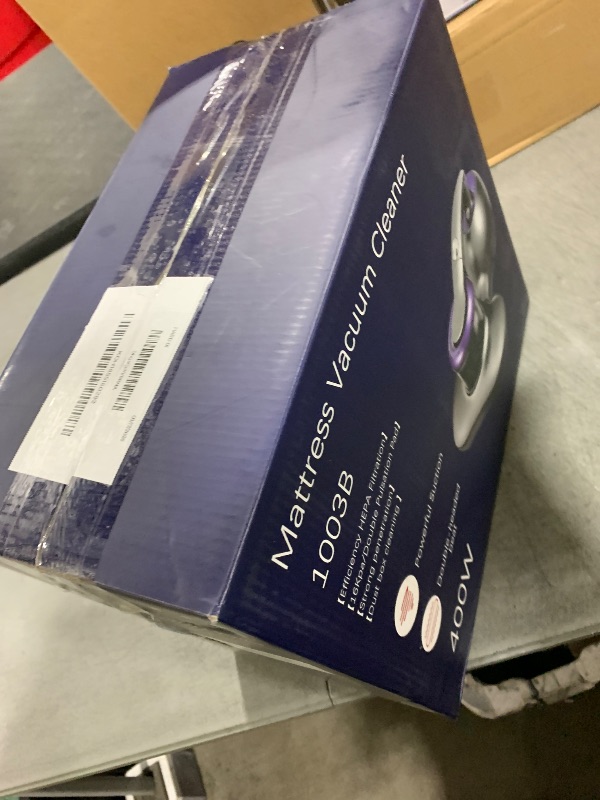 Photo 1 of Hersven Mattress Vacuum Cleaner, Handheld UV Bed Vacuum Cleaner 16KPa & 12800 Vibrations Per/Min Upgraded Effectively Clean Up Bed, Pillows, Cloth Sofas, Carpets and Ther Fabric Surfaces