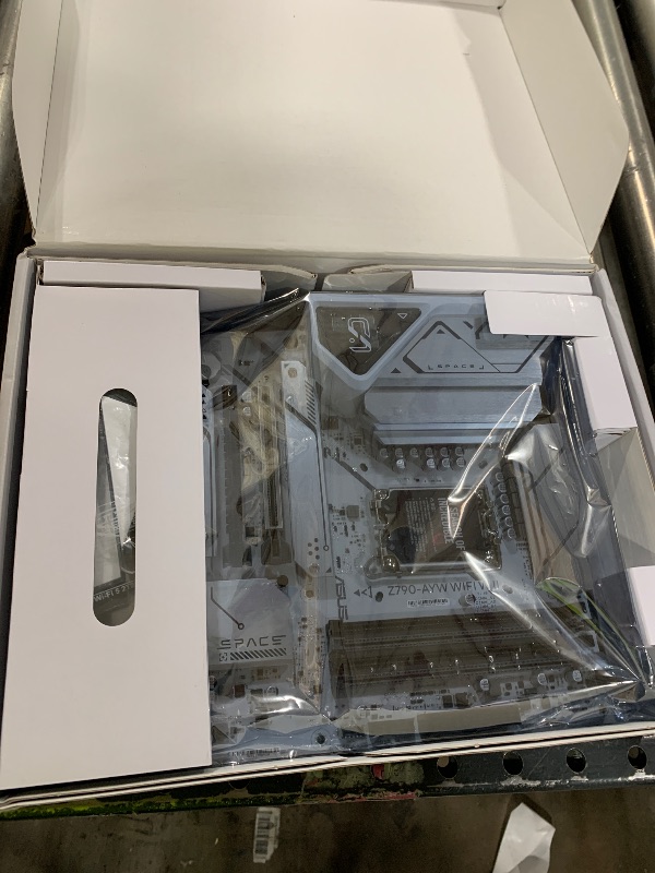 Photo 1 of *****NONFUNCTIONAL, FOR PARTS ONLY******
ASUS Z790-AYW WiFi W II Intel Z790 (LGA 1700) ATX Motherboard with PCIe® 5.0, 3X M.2, 12+1 DrMOS, DDR5, WiFi 6, 2.5Gb LAN, HDMI, USB 10Gbps Type-C®, USB 10Gbps Type-C®, Thunderbolt™, USB4®, Aura Sync