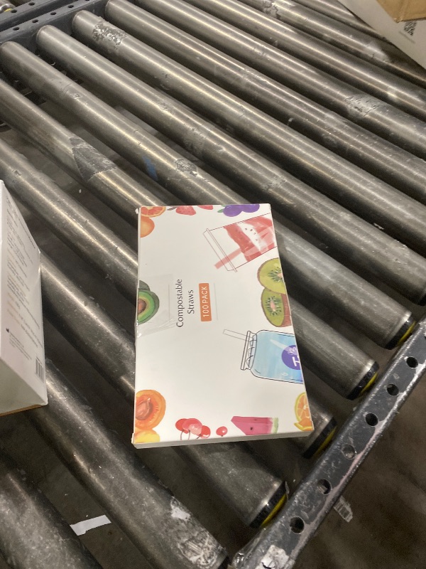 Photo 1 of [100 Pcs] Colorful Disposable Cocktail Short Straws - 5.12'' Long 0.24'' Diameter Plant-Based Drinking Straws for Whiskey Bar Club Coffee Soda Party Cold Drinks