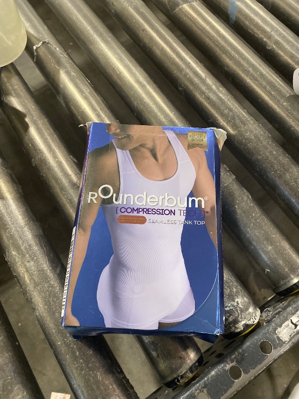 Photo 1 of Rounderbum Seamless Compression Tank Top - White, Small - Men’s Body Shaper, Slims Waist, Enhances Muscle Definition, Firms Chest, Improves Posture - Comfortable All-Day Support