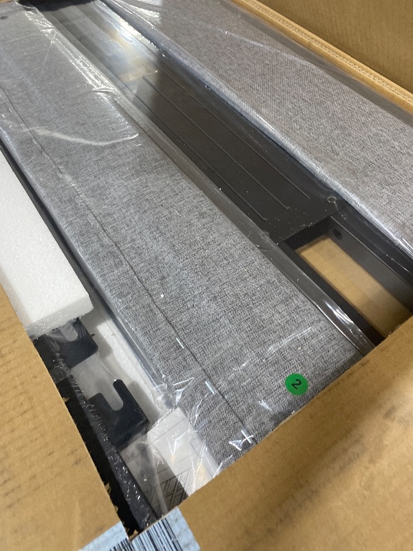 Photo 1 of Pricolotus Twin Size Bed Frames with Upholstered Wingback Headboard, Easy Assemnly Platform Bed and Heavy Duty Wooden Slats Support, Noise-Free, No Box Spring Needed (Light Gray, Twin)