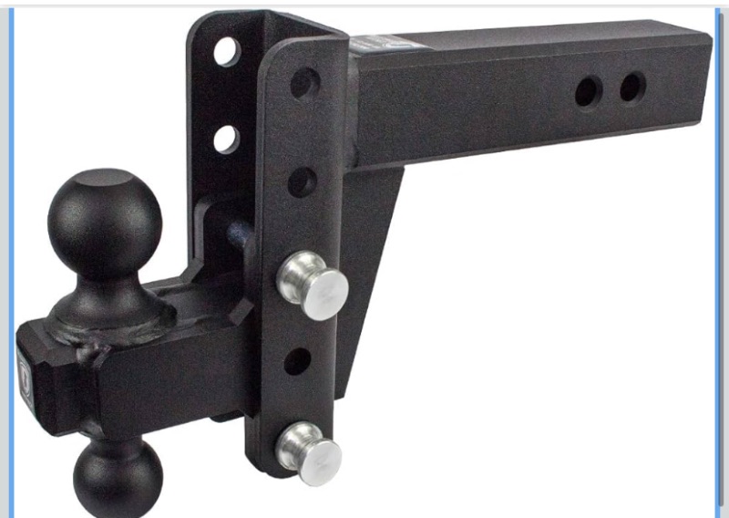 Photo 1 of Bulletproof ches - 2.5" Adjustable Heavy Duty Trailer Hitch (22,000 lb. Rating) - 4" Drop/Rise Trailer Hitch with 2" & 2-5/16" Dual Ball - Powder Coat, Solid Steel, Corrosion-Resistant