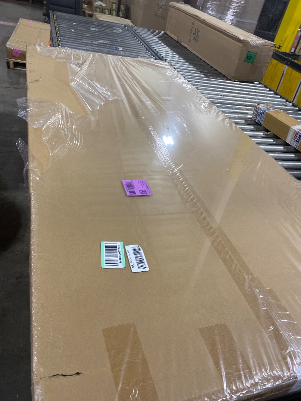 Photo 1 of BARNSMITH 60x80" Sliding Closet Door, 5-Panels Preassembled Frosted Glass Door Panel with Hardware Kits & Matching Fascia, MDF Covered with Water-Proof & Anti-Scratch PVC Surface, White