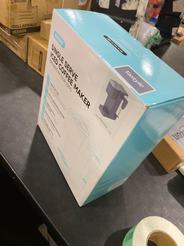 Photo 1 of Tastyle Single Serve Coffee Maker with Built-in Detachable Milk Frother, Iced and Hot Coffee Machine for K Cup & Grounds, 40oz Removable Water Reservoir, 6 Cup Sizes, Fits 7.3" Travel Mug, Gray