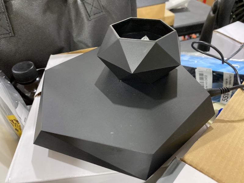 Photo 1 of BandDlevs Floating Pots for Plants - Levitating Pot - Levitating Planter for Bonsai, Succulents, Air Plants - Floating Magnetic Display for Home Office Desks - Magnetic Levitation Plant Holder (Black)