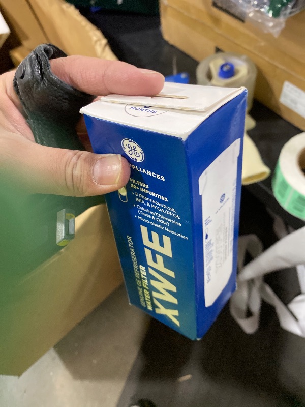 Photo 1 of GE XWFE Refrigerator Water Filter, Genuine Replacement Filter, Certified to Reduce Lead, Sulfur, and 50+ Other Impurities, Replace Every 6 Months for Best Results, Pack of 1