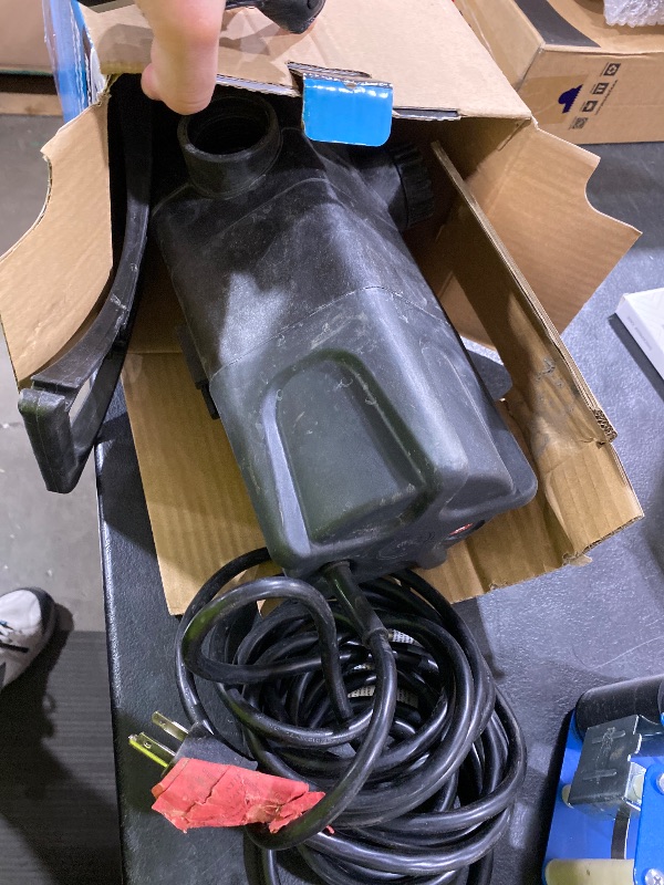 Photo 1 of Little Giant WGP-95-PW 115 Volt, 4280 GPH Dual Discharge Direct Drive Submersible Waterfall and Pond Pump, Black, 566407