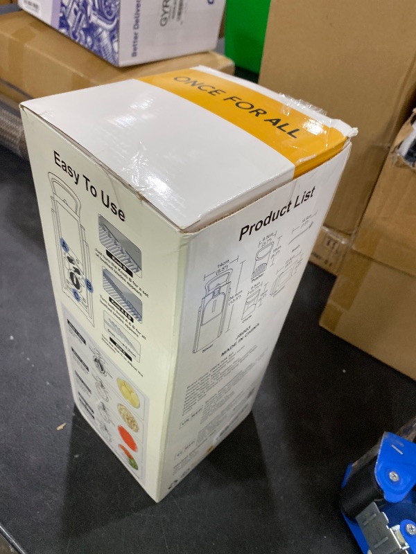 Photo 1 of ONCE FOR ALL Upgrade Safe Mandoline Slicer Plus, Biger Size, Adjustable Vegetable Food Chopper Potato Fries Cutter, Detachable Blade, Kitchen Chopping Artifact, Gift (SkyBlue)