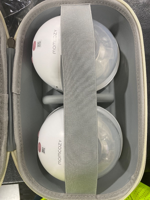 Photo 1 of Momcozy M5 Smart APP Controlled Wearable Breast Pump, Hands-Free Wireless Electric Pump, 3 Modes 9 Suction Levels, BPA-Free, Portable Lightweight, 24mm Flange, 2-Pack Cozy Red