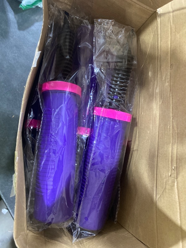 Photo 1 of 16 Pcs Handheld Balloon Air Pump Inflator Air Pump for Balloons, 2 Way Dual Action Manual Balloon Inflator for Birthday Party Decoration Exercise Yoga Balls Pool Floats, 12 Inch (Rose Red and Purple)