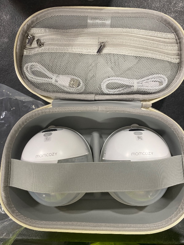 Photo 1 of Momcozy M5 Smart APP Controlled Wearable Breast Pump, Hands-Free Wireless Electric Pump, 3 Modes 9 Suction Levels, BPA-Free, Portable Lightweight, 24mm Flange, 2-Pack Cozy Red
