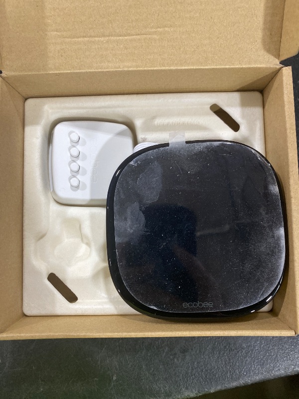 Photo 1 of ecobee Smart Thermostat Premium with Smart Sensor and Air Quality Monitor - Programmable Wifi Thermostat - Works with Siri, Alexa, Google Assistant, Black
