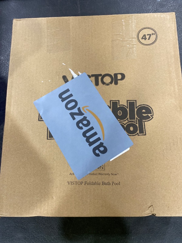 Photo 1 of VISTOP Large Foldable Dog Pool, Hard Plastic Shell Portable Swimming Pool for Dogs Cats and Kids Pet Puppy Bathing Tub Collapsible Kiddie Pool (47inch.D x 11.8inch.H, Blue)