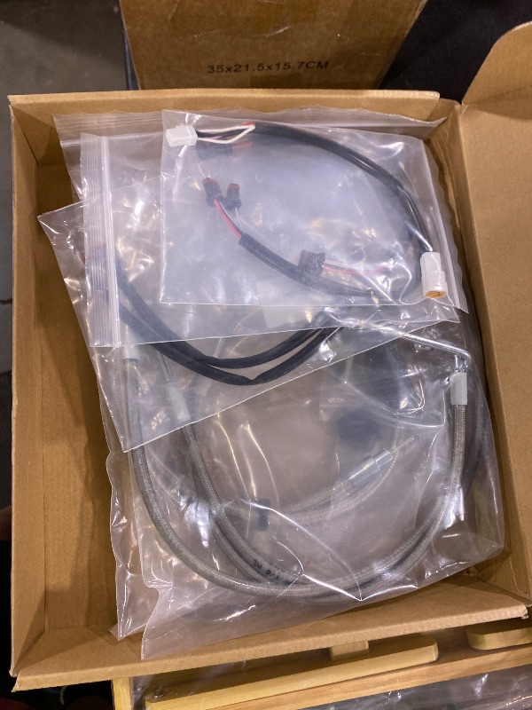 Photo 1 of Prewired Extended 14" Handlebar Cables Set NO ABS Clutch Cable Brake Line Extension Kit for Harley 2021-2023 Road King/Electra Glide/Street Glide/Road Glide NO ABS, Chrome