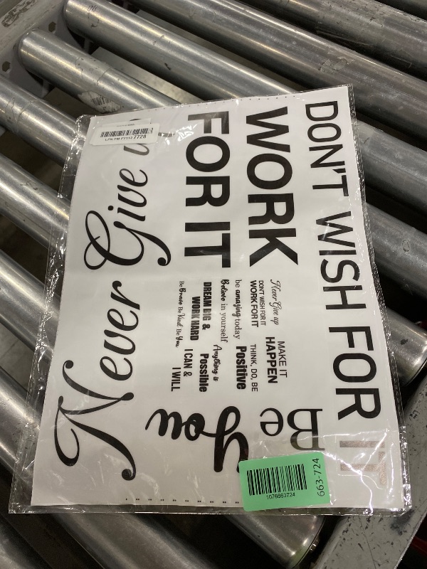 Photo 1 of 10 PCS Inspirational Wall Stickers Decals Quotes, Large Motivational Positive Saying Wall Art Decor for Bedroom, Living Room, Office