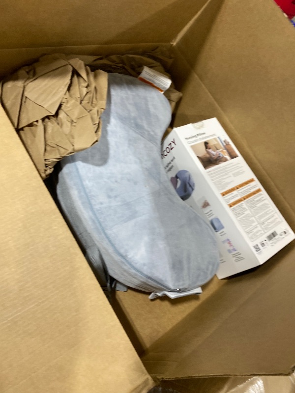 Photo 1 of Momcozy CozyPro Nursing Pillow - All Around Lumbar & Arm Support - Safety Guard, Firm & Springy Memory Foam-Stable, Ergonomic Support, Easier Breastfeeding, Wider Cushion, Adjustable, Removable Cover