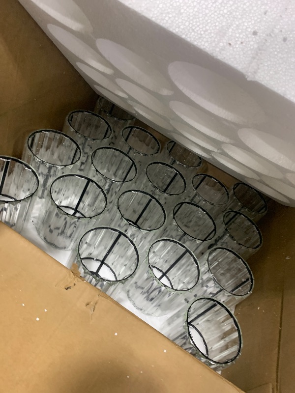 Photo 1 of Meimond Long Chandeliers for High Ceilings,Modern Crystal Pendant Light,Raindrop Drop Lamp,Hanging Flush Mount Lighting Fixtures for Spiral Staircase,Foyer,Entryway,Living Room,Black (18 Lights)