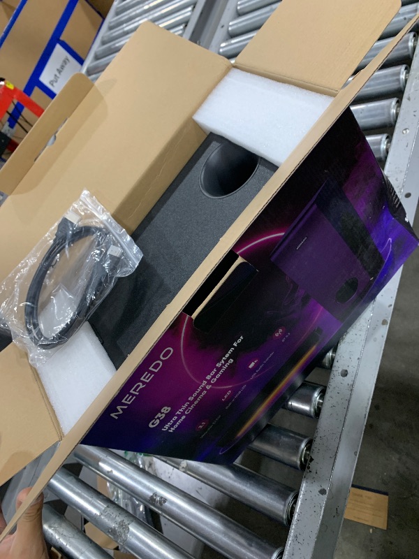 Photo 1 of MEREDO Sound Bar for Smart TV 160W 3.1CH PC Gaming Soundbar with Subwoofer RGB Lighting Audio Sync Surround Sound System BT 5.3/HD-ARC/Optical/AUX/USB for Desktop Tablets Consoles Home Cinema