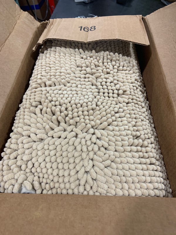 Photo 1 of Smiry Dog Door Mat for Muddy Paws 71x46, Absorbs Moisture and Dirt Doormat, Non-Slip Washable Quick Dry Chenille Front Door Mat Indoor Entrance, Entryway Carpet for Inside Floor, Beige