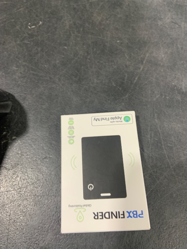 Photo 1 of [Apple MFi Certified] Wallet Tracker Card with Apple Find My (iOS Only) Rechargeable Air Tracker Tags Bluetooth Wallet Finder IP68 Waterproof GPS Tracker Item Finder for Keys, Bags, Passport Black