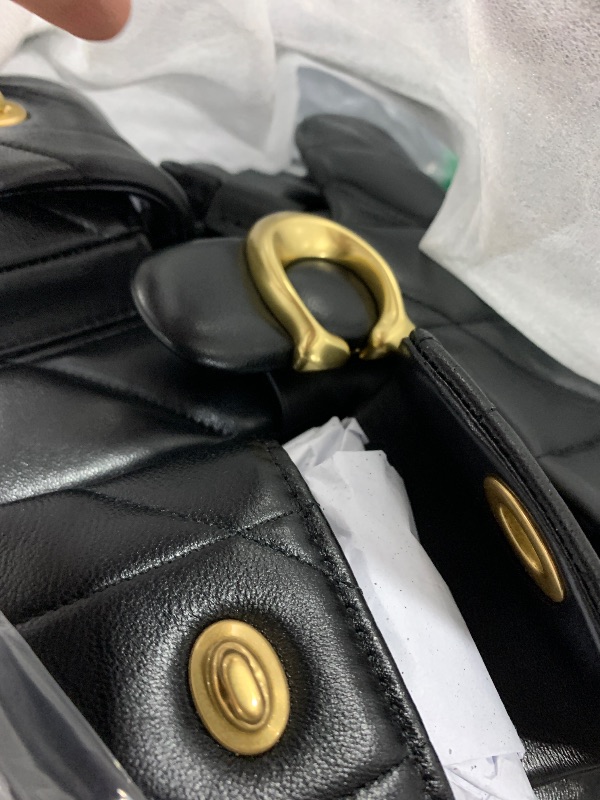 Photo 1 of COACH, Womens, Quilted Tabby Backpack, Black, One Size