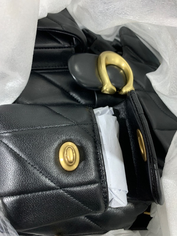 Photo 1 of COACH, Womens, Quilted Tabby Backpack, Black, One Size