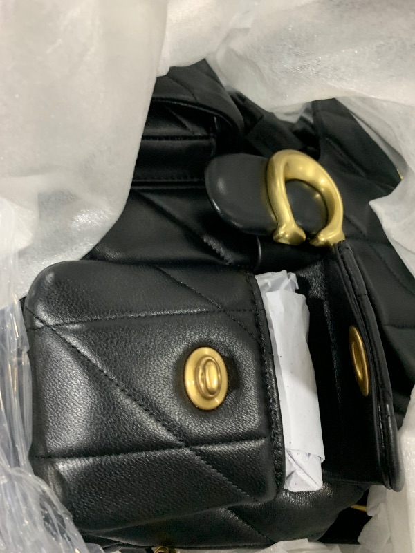 Photo 1 of COACH, Womens, Quilted Tabby Backpack, Black, One Size