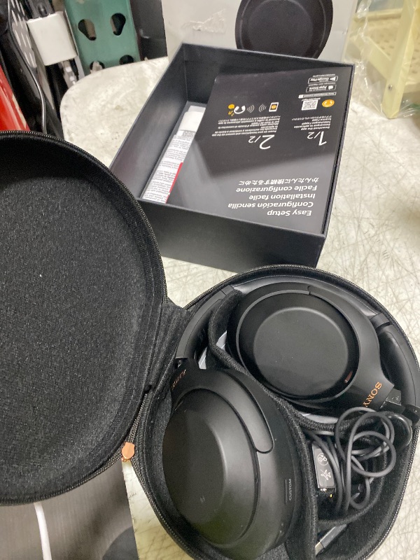 Photo 1 of Sony WH-1000XM4 Wireless Premium Noise Canceling Overhead Headphones with Mic for Phone-Call and Alexa Voice Control, Black WH1000XM4