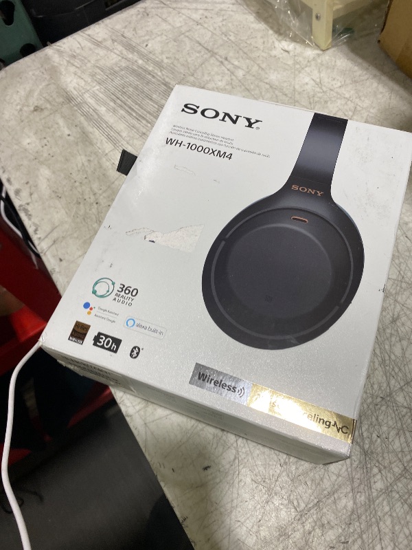 Photo 1 of Sony WH-1000XM4 Wireless Premium Noise Canceling Overhead Headphones with Mic for Phone-Call and Alexa Voice Control, Black WH1000XM4