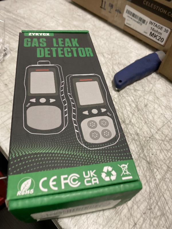 Photo 1 of 4 Gas Monitor, Multi Gas Detector for H2S, CO, LEL O2, Rechargeable Gas Analyzer with Sound, Light & Vibration Alarm, Black