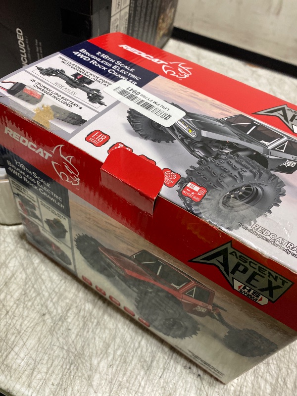 Photo 1 of Redcat Racing Ascent-18 APEX, 1/18 Scale Brushless Electric Rock Crawler, Carbon Fiber, 4WD RC Car for Adults with 2.4GHz Radio System (Red)