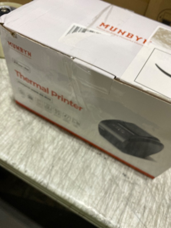 Photo 1 of MUNBYN Bluetooth Thermal Receipt Printer P047, 80mm POS Printer, Thermal Printer with USB Serial Ethernet, Bluetooth, Support Android Windows PC (Do Not Support iOS Paypal Doordash Grubhub Vagaro)