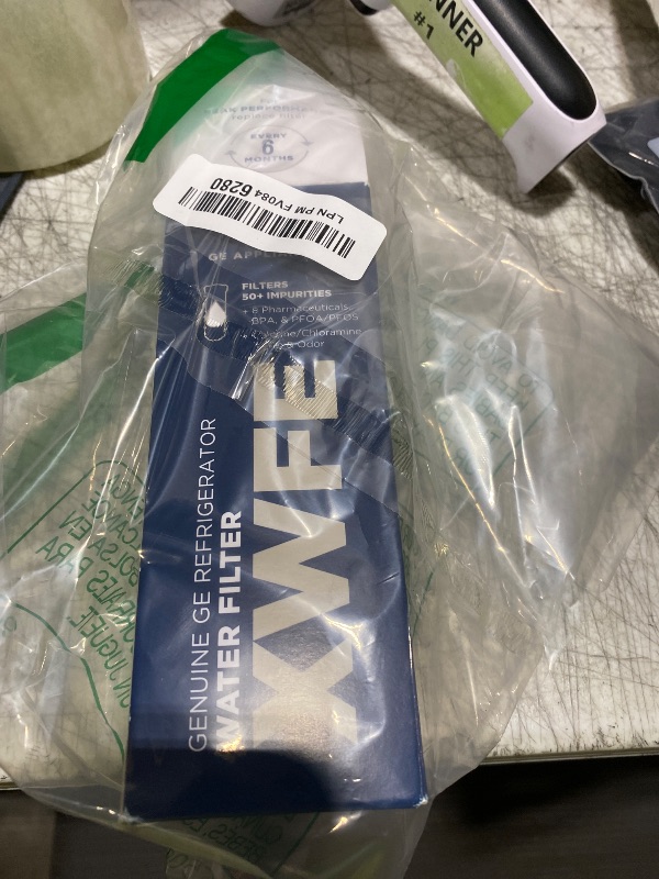 Photo 1 of GE XWFE Refrigerator Water Filter, Genuine Replacement Filter, Certified to Reduce Lead, Sulfur, and 50+ Other Impurities, Replace Every 6 Months for Best Results, Pack of 1