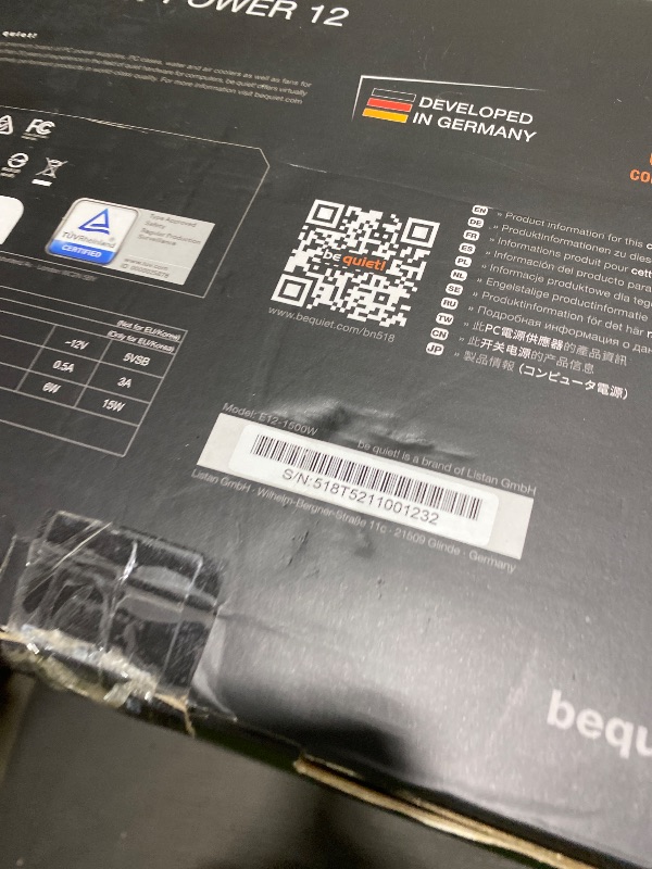 Photo 1 of Be Quiet! Straight Power 12 1500W 80 Plus Platinum Power Supply Used Please Read