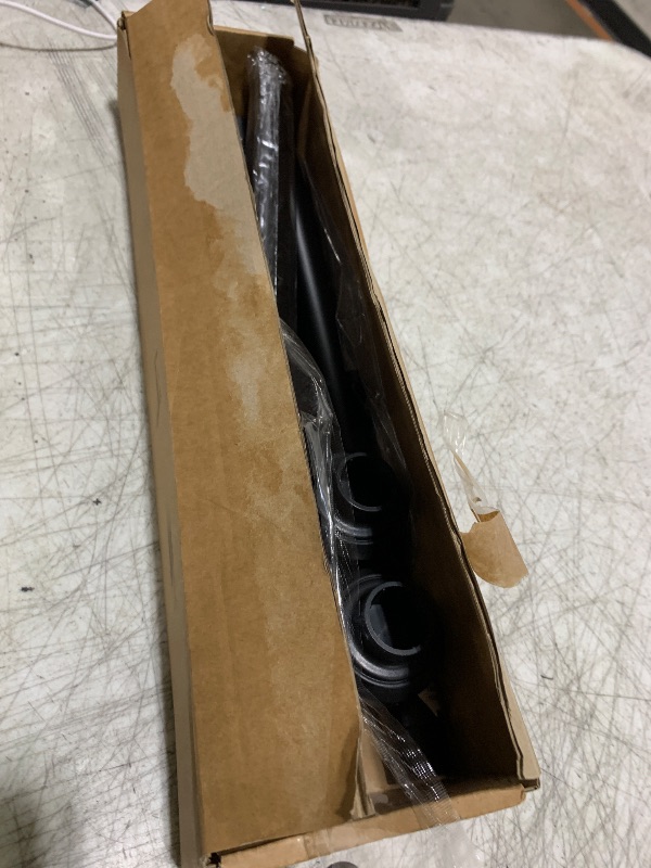 Photo 1 of ENJOYBASICS Matte Black Shower Curtain Rod 30 to 76 Inches, 1 Inch Stainless Steel Adjustable Spring Tension Rods No Drill for Bathroom, Closet, Window, Room Divider, Never Rust, Non Slip