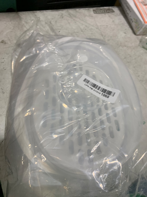 Photo 1 of 1-Tier Microwave Steamer Heating Steamer for Home Kitchen White (Oval)