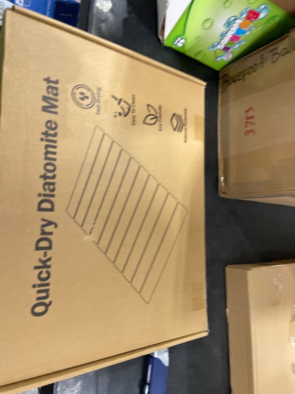 Photo 1 of Large Stone Dish Drying Mat for Kitchen Counter, 24"×16" Quick Dry Dishes Mats, Foldable Diatomaceous Earth Drying Organizer Pad Water Absorbing for Plate Bottles Utensils