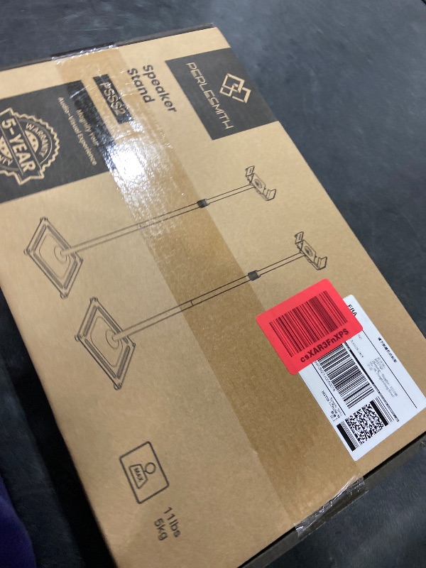 Photo 1 of PERLESMITH Universal Speaker Stands for Surround Sound -Height Adjustable Extend 33.3”to 45.1”, Floor Speaker Stand for Satellite & Studio & Bookshelf Speakers up to 11LBS,1 Pair Black, PSSS2