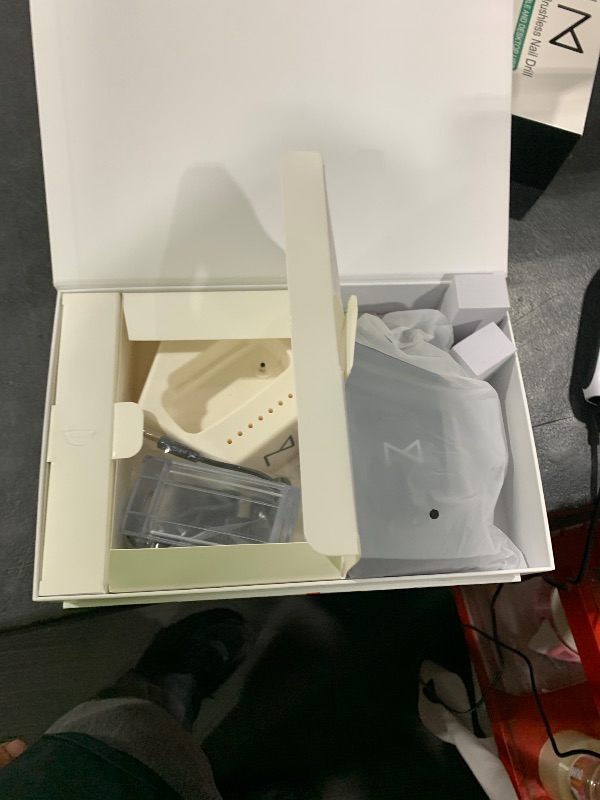 Photo 1 of M Max - Professional Nail Drill Machine - 2-in-1 Brushless Motor Nail File - Electric, Cordless, Aluminium Alloy Casing, 35000 RPM, HD Display - Perfect for Salon & Home Use (Black)