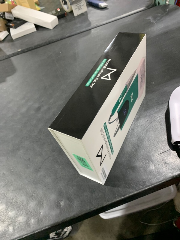 Photo 1 of M Max - Professional Nail Drill Machine - 2-in-1 Brushless Motor Nail File - Electric, Cordless, Aluminium Alloy Casing, 35000 RPM, HD Display - Perfect for Salon & Home Use (Black)