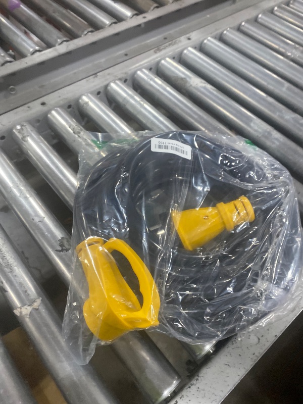 Photo 1 of PlugSaf 50 Amp Generator Cord, 25FT 50 Amp RV Extension Cord with Twist Lock, Generator Cable 50A 4 Prong Yellow, NEMA 14-50P/SS2-50R Heavy Duty STW Wire for RV Camper & House