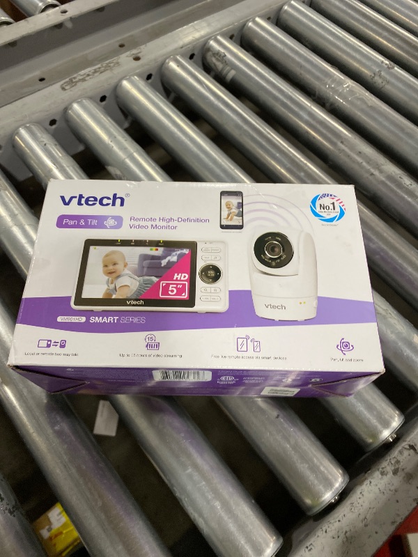 Photo 1 of VTech VM901 Smart WiFi Baby Monitor with 1080p FHD Camera and 5" HD IPS Display, Free App, Remote Pan Tilt Zoom, Night Vision, Motion Detection Alerts