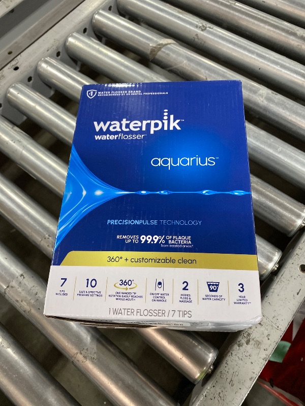 Photo 1 of Waterpik Aquarius Water Flosser For Teeth Cleaning, Gums, Braces, Dental Care, Electric Power With 10 Settings, 7 Tips For Multiple Users And Needs, ADA Accepted, White WP-660, Packaging May Vary