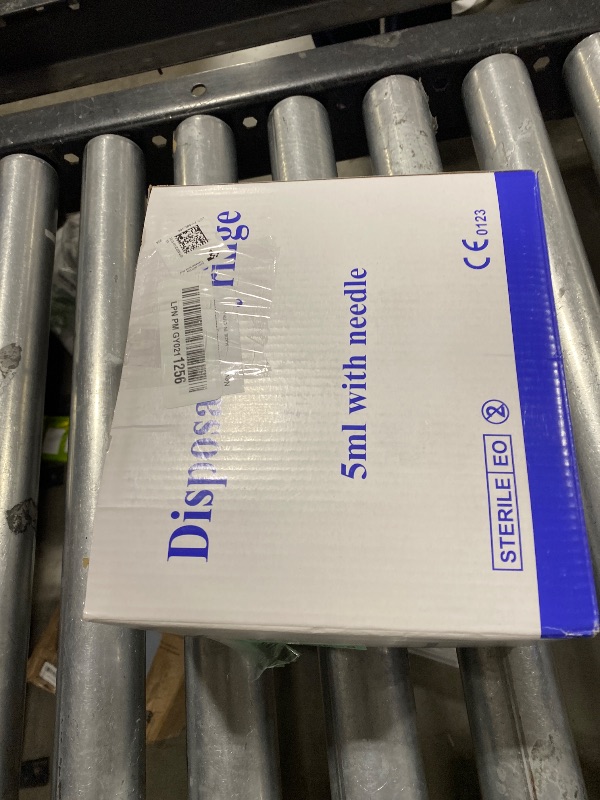 Photo 1 of 100 Pack Disposable 5ml/cc Lab Syringes with 22Ga 1.25 Inch Needle Luer Lock, Individually Sealed Packed